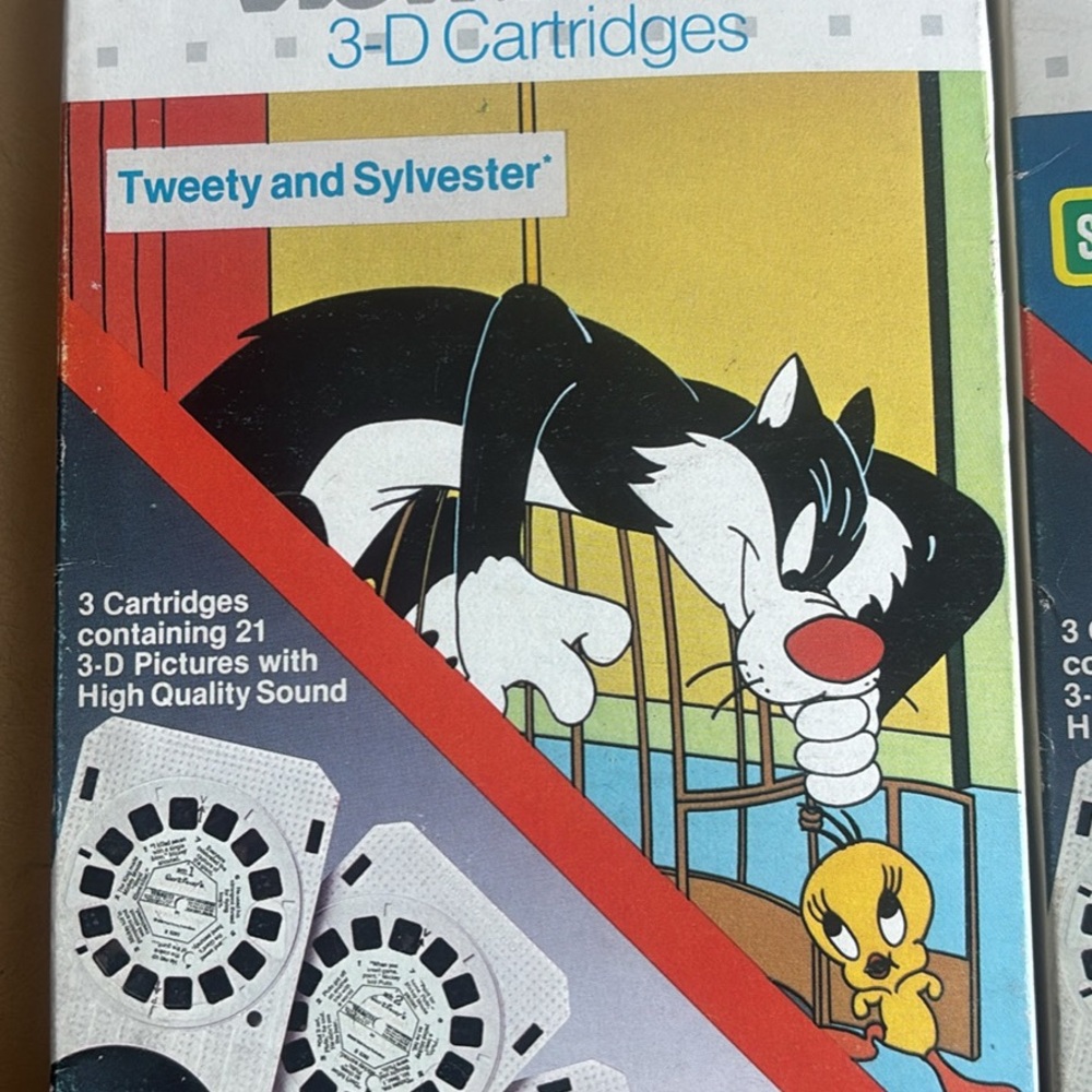 Rare Vintage Tweety and Sylvester and Sesame Street 3-D Cartridges